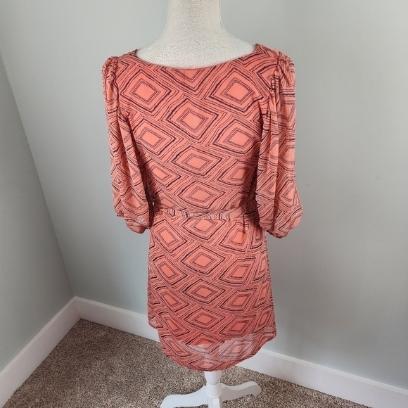 TRAC WOMEN'S BELTED WAIST COLD SHOULDER LINED DRESS SIZE SMALL - Picture 7 of 11